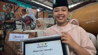 Senyum Bahagia Peserta Lomba Adzan Warnai Festival TPQ TMMD Reguler Ke-127 Kodim 0715/Kendal