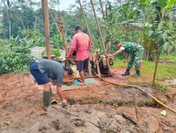Pengeboran Sumur Di TMMD Gedong, Mencukupi Kebutuhan Air Untuk Tiga Dusun