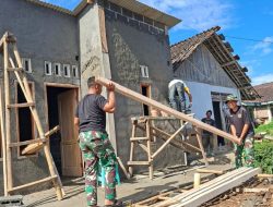 Kurang 3 Hari Penutupan, Rehab RTLH Di Kebut Satgas TMMD Dan Warga