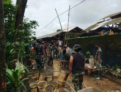 Berkat Gotong Royong Warga, Sasaran Fisik TMMD Gedong Di Pastikan Rampung